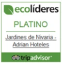 Tripadvisor ecolíderes Platino badge for Jardines de Nivaria hotel.