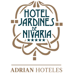 Logo del Hotel Jardines de Nivaria, con el texto "ADRIAN HOTELES".