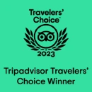 Tripadvisor Travelers' Choice Winner 2023 badge with an owl logo.