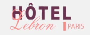 Logo de l'Hôtel Lebron Paris avec un design moderne et élégant.