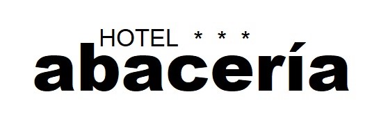 logotipo negro sobre fondo blanco del hotel Abacería.