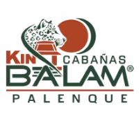 Logotipo con &aacute;rbol, pir&aacute;mide, sol y texto que dice "Kinich Balam".