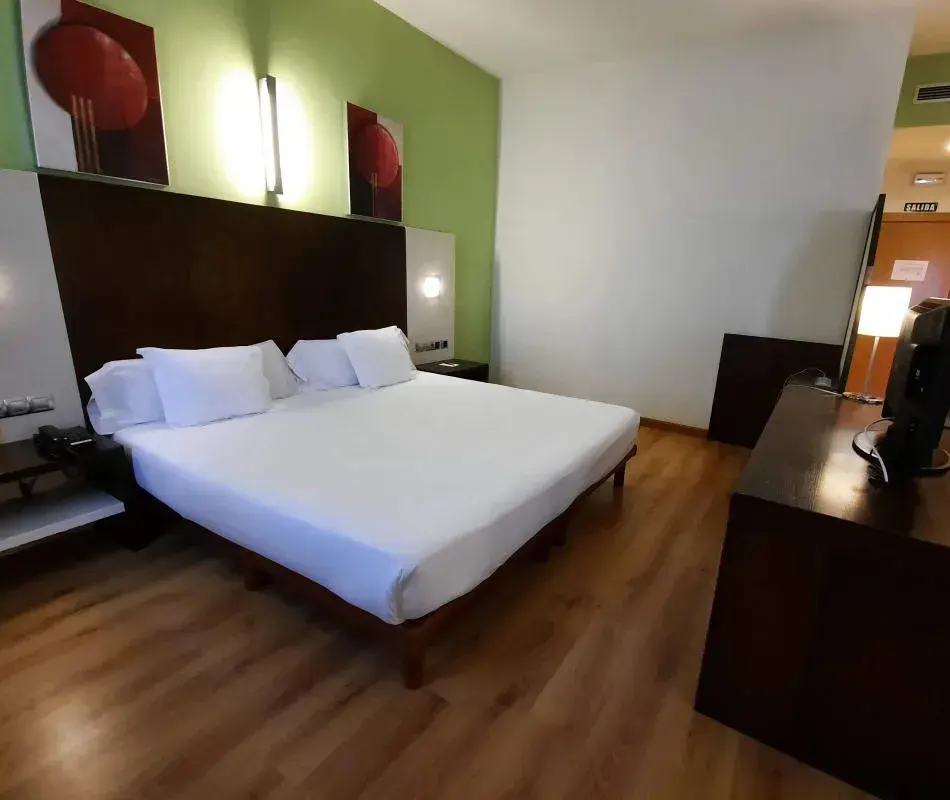 foto habitacion doble con una cama