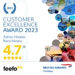 Customer Excellence Award 2023 with images and a 4.7 star rating.