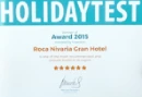 Award certificate for Roca Nivaria Gran Hotel, HolidayTest 2015.