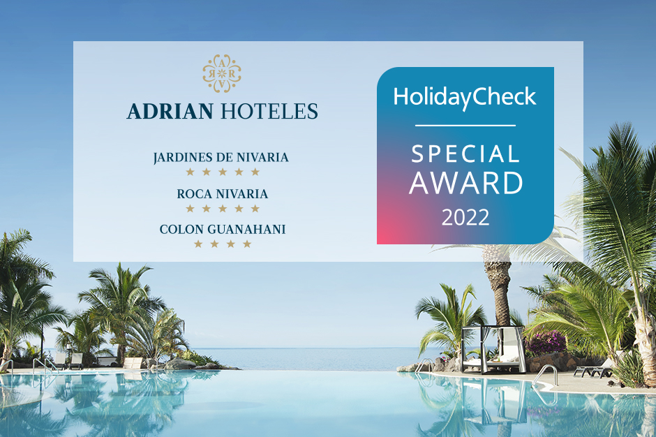 ADRIAN HOTELES recibe en todos sus hoteles el galardón “HolidayCheck Special Award 2022” - Adrian Hoteles