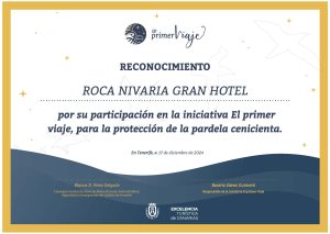Reconocimiento al Roca Nivaria Gran Hotel por apoyar la protecci&oacute;n de la pardela cenicienta.