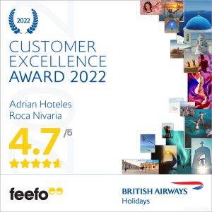 Tous nos h&ocirc;tels ont re&ccedil;u le “BRITISH AIRWAYS HOLIDAYS CUSTOMER EXCELLENCE AWARD”. - Adrian Hoteles