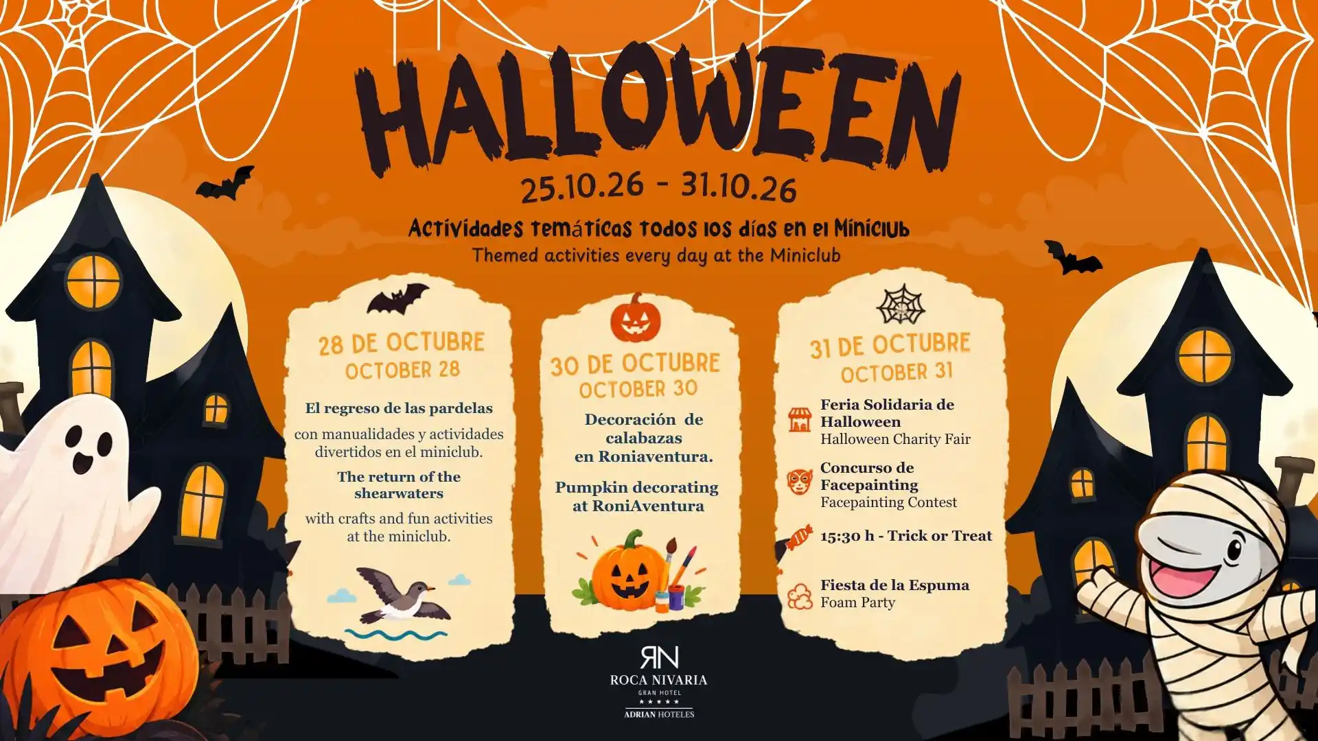 Halloween im Roca Nivaria GH: Aktivitäten für die ganze Familie auf Teneriffa - Adrian Hoteles
