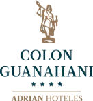 Logo del Colegio Guayamurí en fondo blanco, con nombre en letras azules y figura dorada arriba.