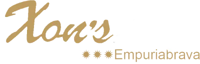 Logo de "Xon's Empuriabrava" con cuatro estrellas doradas.