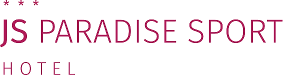 Logo del hotel JS Paradise Sport con tres estrellas rojas.