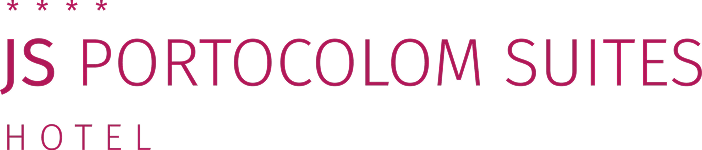 Hotel JS Portocolom Suites con cinco estrellas rojas en el logotipo.