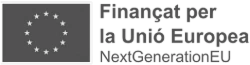 Logo de la UE con texto "Finan&ccedil;at per la Uni&oacute; Europea NextGenerationEU".