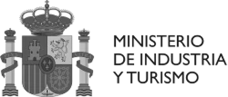 Escudo de Espa&ntilde;a junto al texto "Ministerio de Industria y Turismo".