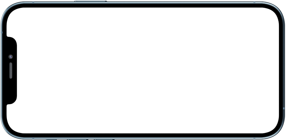 Un smartphone negro visto desde el frente con pantalla apagada.