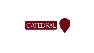 Logo con la palabra "Catedral" y un marcador de ubicaci&oacute;n en rojo.