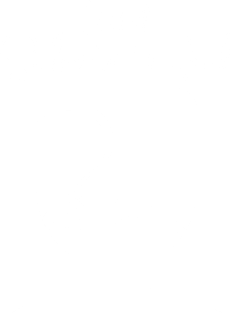 Logotipo del Hotel Salento Real con dise&ntilde;o estilizado y detalles curvos.