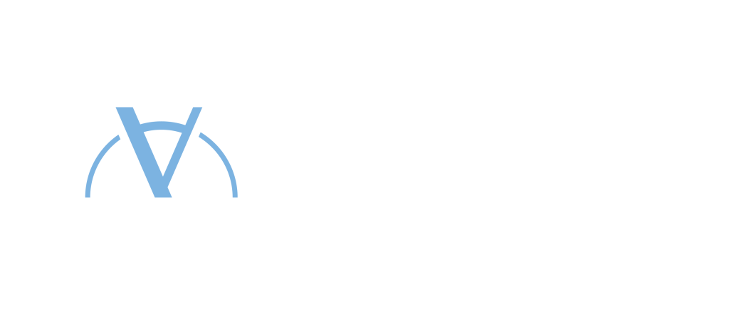 Logo with text: "The Views Monumental" with a stylized blue V.
