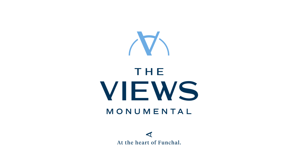 The Views Monumental logo with "At the heart of Funchal" text below.