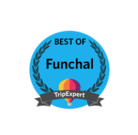"Best of Funchal TripExpert badge with laurel and hot air balloon."