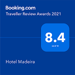 "Booking.com 2021 Award: Hotel Madeira rated 8.4 out of 10."