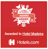 "Loved by Guests Award 2021, Hotel Madeira, Hotels.com."
