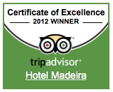 TripAdvisor 2012 Certificate of Excellence awarded to Hotel Madeira.