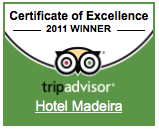 TripAdvisor Certificate of Excellence 2011 for Hotel Madeira.