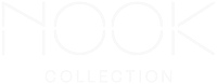 Texto: "Nook Collection" en letras blancas sobre fondo negro.