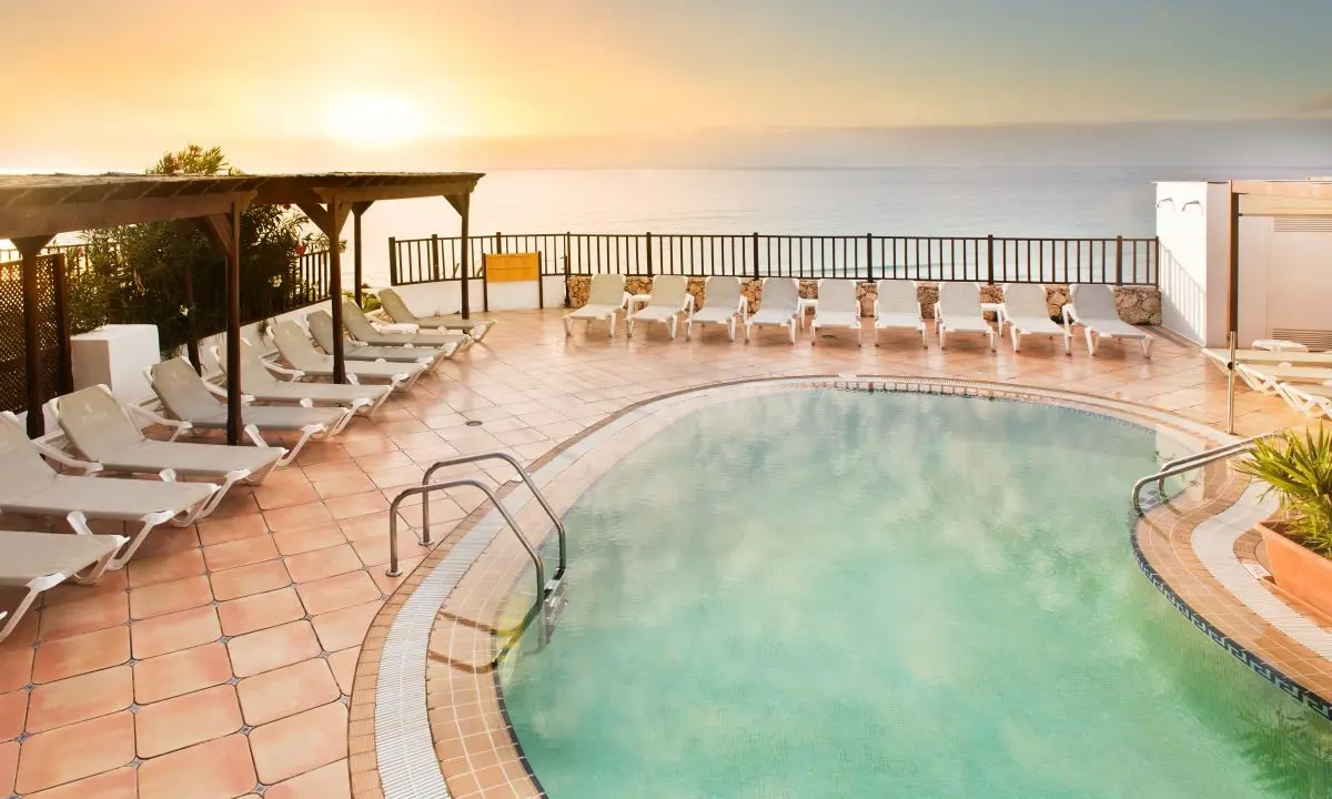 Nudist pool with sea views in the Adults Only area of the All-Inclusive Club Jand&iacute;a Princess, Fuerteventura