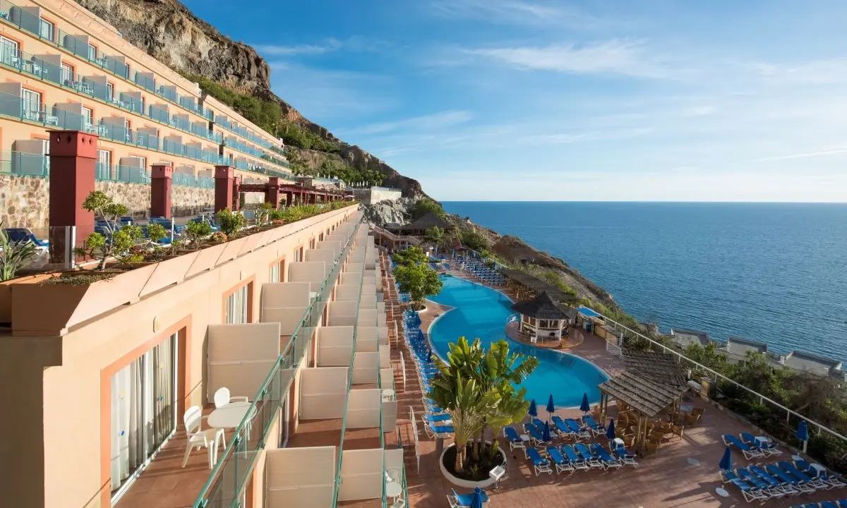 Panoramic sea views from the All Inclusive Mog&aacute;n Princess hotel (Gran Canaria)