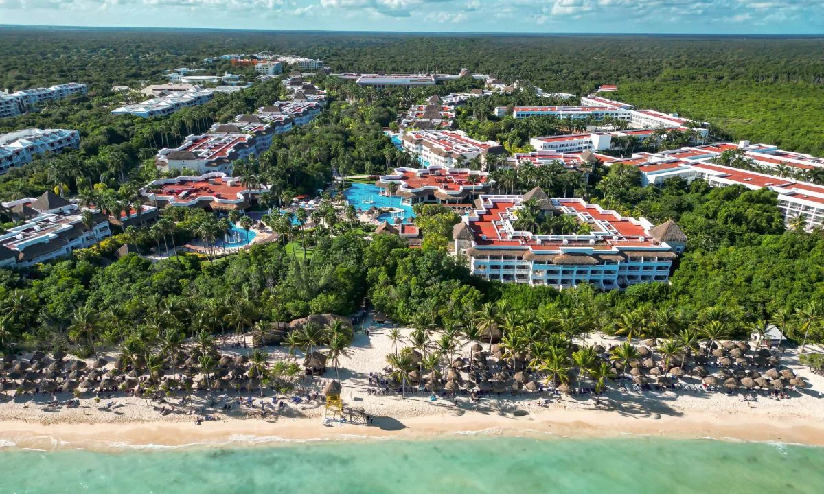 Aerial view of the Riviera Maya