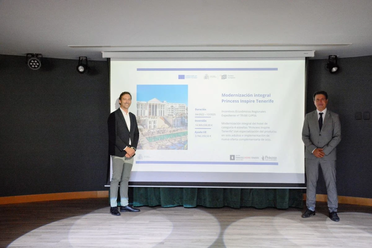 Acto de comunicación institucional y presentación de resultados de la operación de modernización del Princess Inspire Tenerife - Princess Hotels