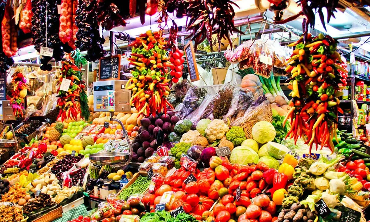Obststände auf dem Nuestra Señora de Africa Market in Santa Cruz de Tenerife