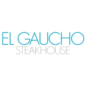 Logo &ldquo;El Gaucho Steakhouse&rdquo; en azul y gris
