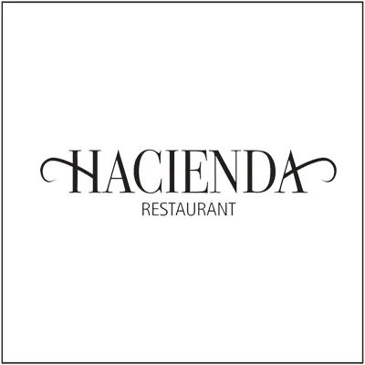 Logotipo de &ldquo;Hacienda&rdquo; con la palabra &ldquo;Restaurant&rdquo; debajo