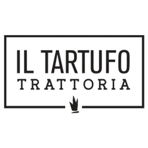 Il Tartufo Trattoria: logo con texto y tridente de trufa negra