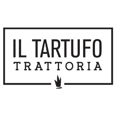 Il Tartufo Trattoria: logo con texto y tridente de trufa negra