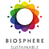 Logotipo de colores con un c&iacute;rculo negro y marco multicolor