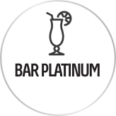 Trofeo y texto &ldquo;BAR PLATINUM&rdquo; en un c&iacute;rculo blanco y gris.