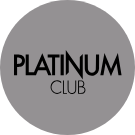 Logo &ldquo;PLATINUM CLUB&rdquo; en c&iacute;rculo gris