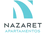 Logo con una "N" azul y texto "Nazaret Apartamentos".