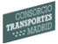Logotipo del Consorcio Transportes Madrid, texto blanco sobre fondo verde.