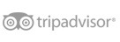 Logotipo de TripAdvisor en blanco y negro.