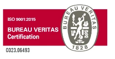 Certificaci&oacute;n ISO 9001:2015 de Bureau Veritas, c&oacute;digo C023.06493.
