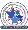 Sello de certificaci&oacute;n "Empresa Certificada" con varias estrellas.