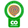 Certificado de Calidad Tur&iacute;stica de Colombia con espiral colorido.