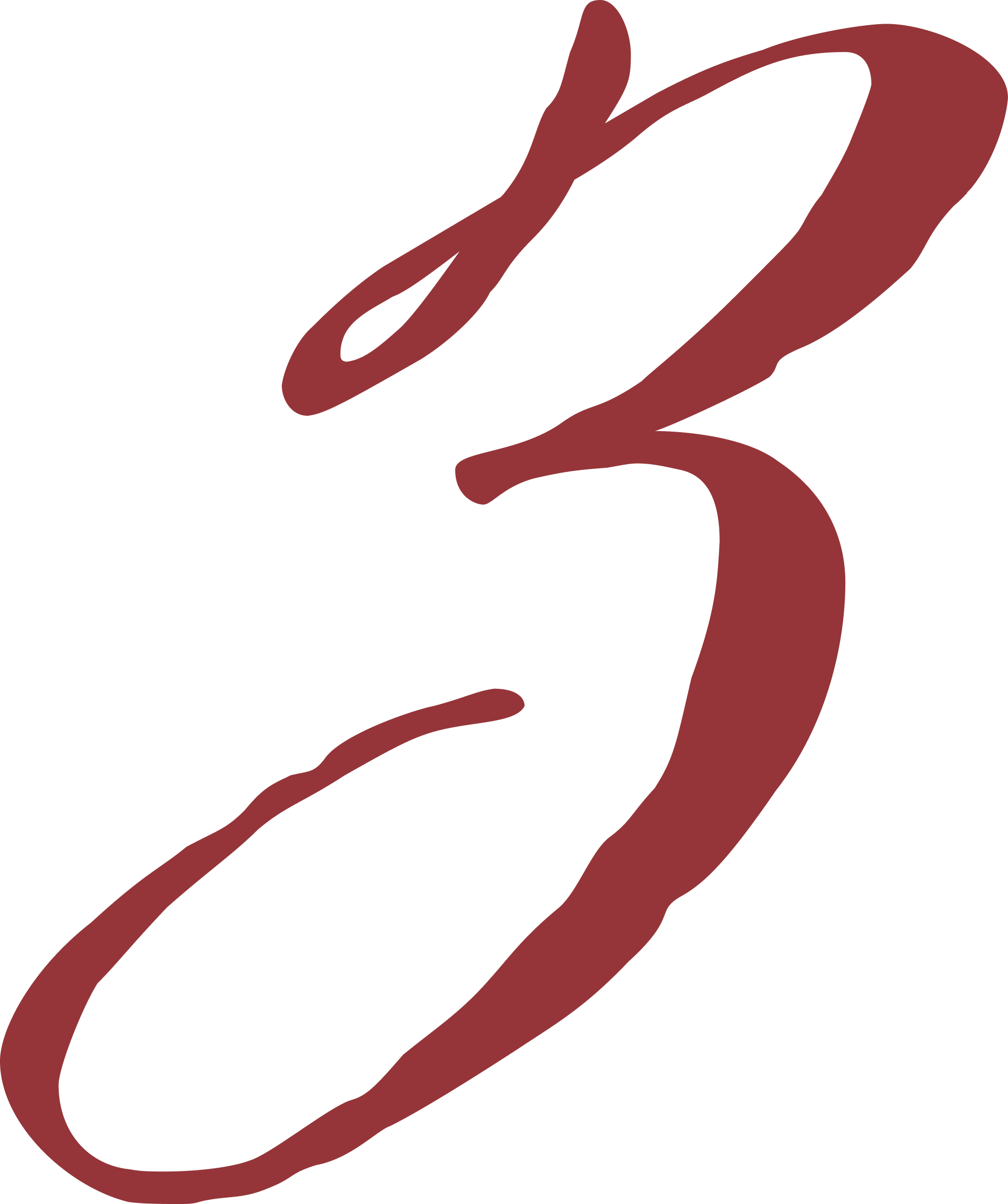 Un n&uacute;mero tres grande y estilizado en color rojo sobre un fondo transparente.