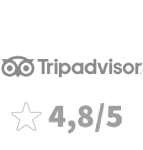 Valoraci&oacute;n de 4.8 sobre 5 en Tripadvisor.